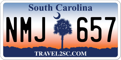 SC license plate NMJ657