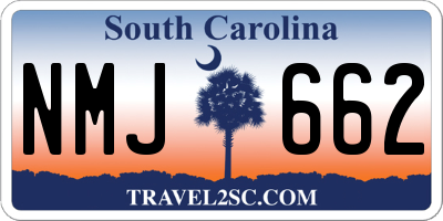 SC license plate NMJ662