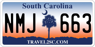 SC license plate NMJ663