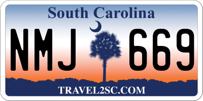 SC license plate NMJ669