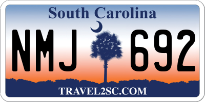 SC license plate NMJ692