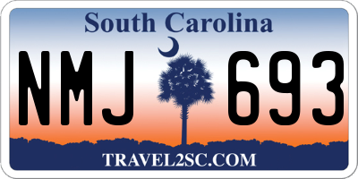 SC license plate NMJ693