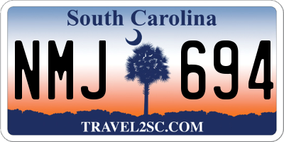 SC license plate NMJ694