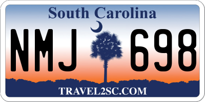 SC license plate NMJ698