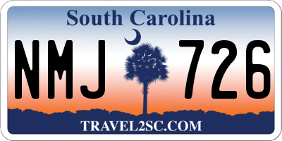 SC license plate NMJ726