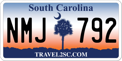 SC license plate NMJ792