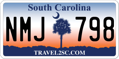SC license plate NMJ798