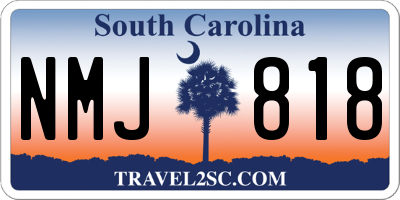 SC license plate NMJ818