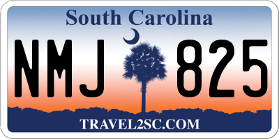 SC license plate NMJ825