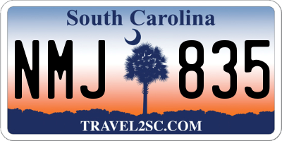 SC license plate NMJ835