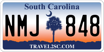 SC license plate NMJ848