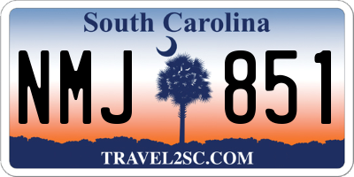 SC license plate NMJ851