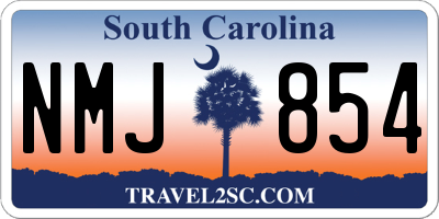 SC license plate NMJ854