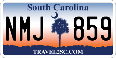 SC license plate NMJ859