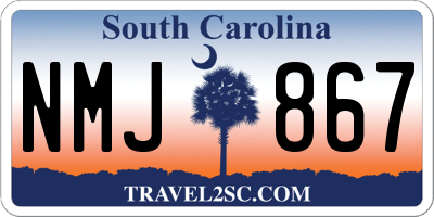 SC license plate NMJ867