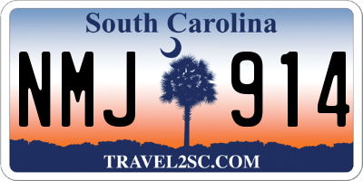 SC license plate NMJ914