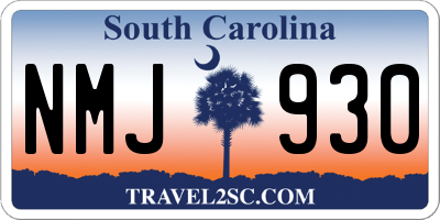 SC license plate NMJ930