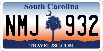 SC license plate NMJ932