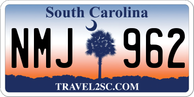 SC license plate NMJ962