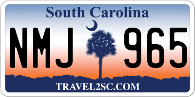 SC license plate NMJ965