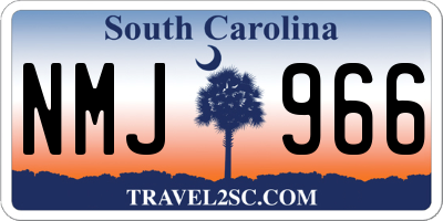 SC license plate NMJ966