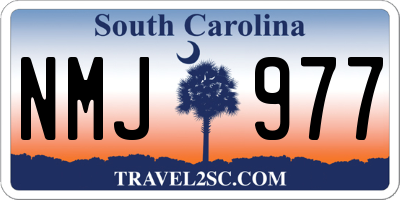 SC license plate NMJ977