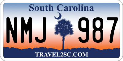 SC license plate NMJ987