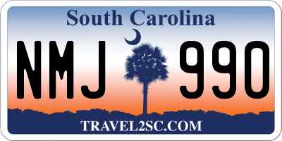 SC license plate NMJ990