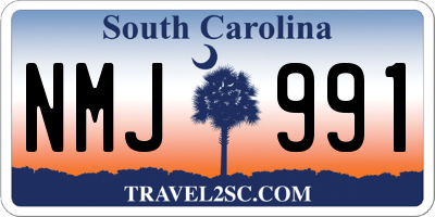 SC license plate NMJ991