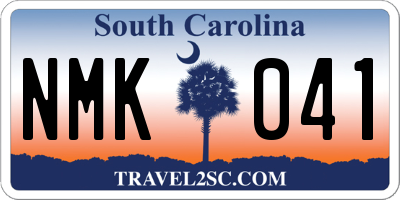SC license plate NMK041