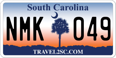SC license plate NMK049