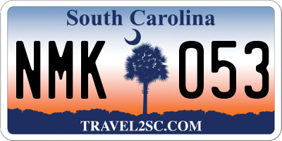 SC license plate NMK053