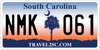 SC license plate NMK061