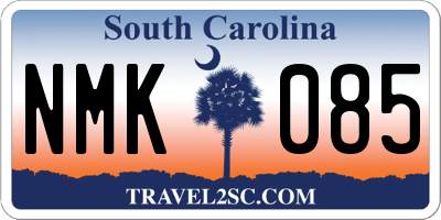 SC license plate NMK085