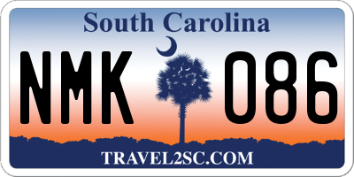 SC license plate NMK086