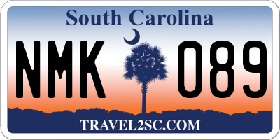 SC license plate NMK089
