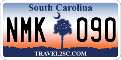 SC license plate NMK090