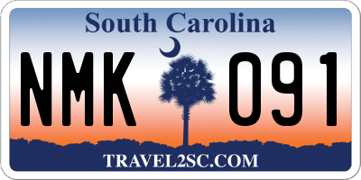 SC license plate NMK091