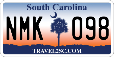 SC license plate NMK098