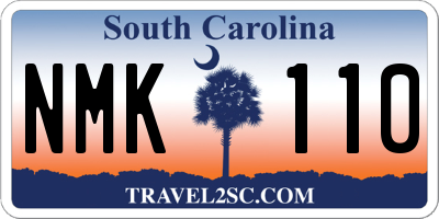 SC license plate NMK110