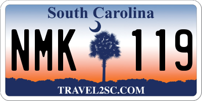 SC license plate NMK119