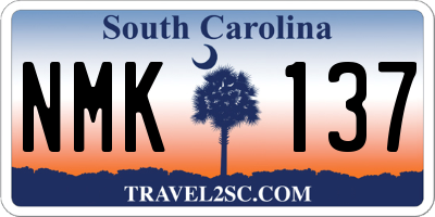 SC license plate NMK137