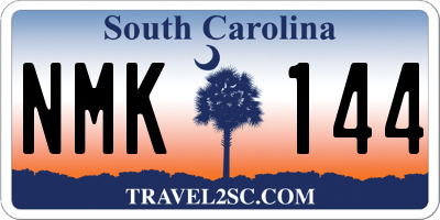 SC license plate NMK144