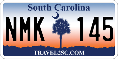 SC license plate NMK145