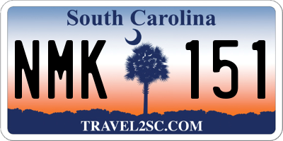 SC license plate NMK151