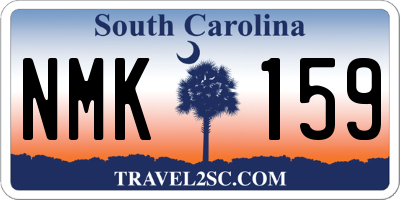 SC license plate NMK159