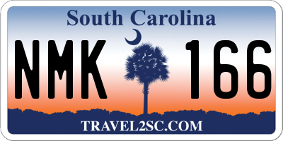 SC license plate NMK166