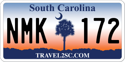 SC license plate NMK172