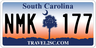 SC license plate NMK177
