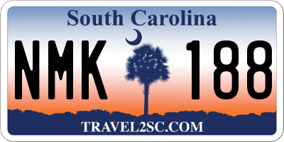 SC license plate NMK188
